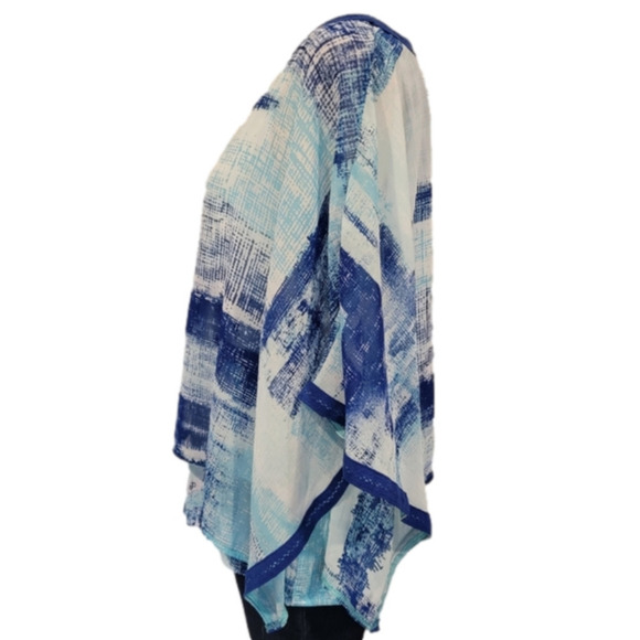 EASY wear By Chicos Flowy Short Sleeve Top Size M (1) - Picture 5 of 12